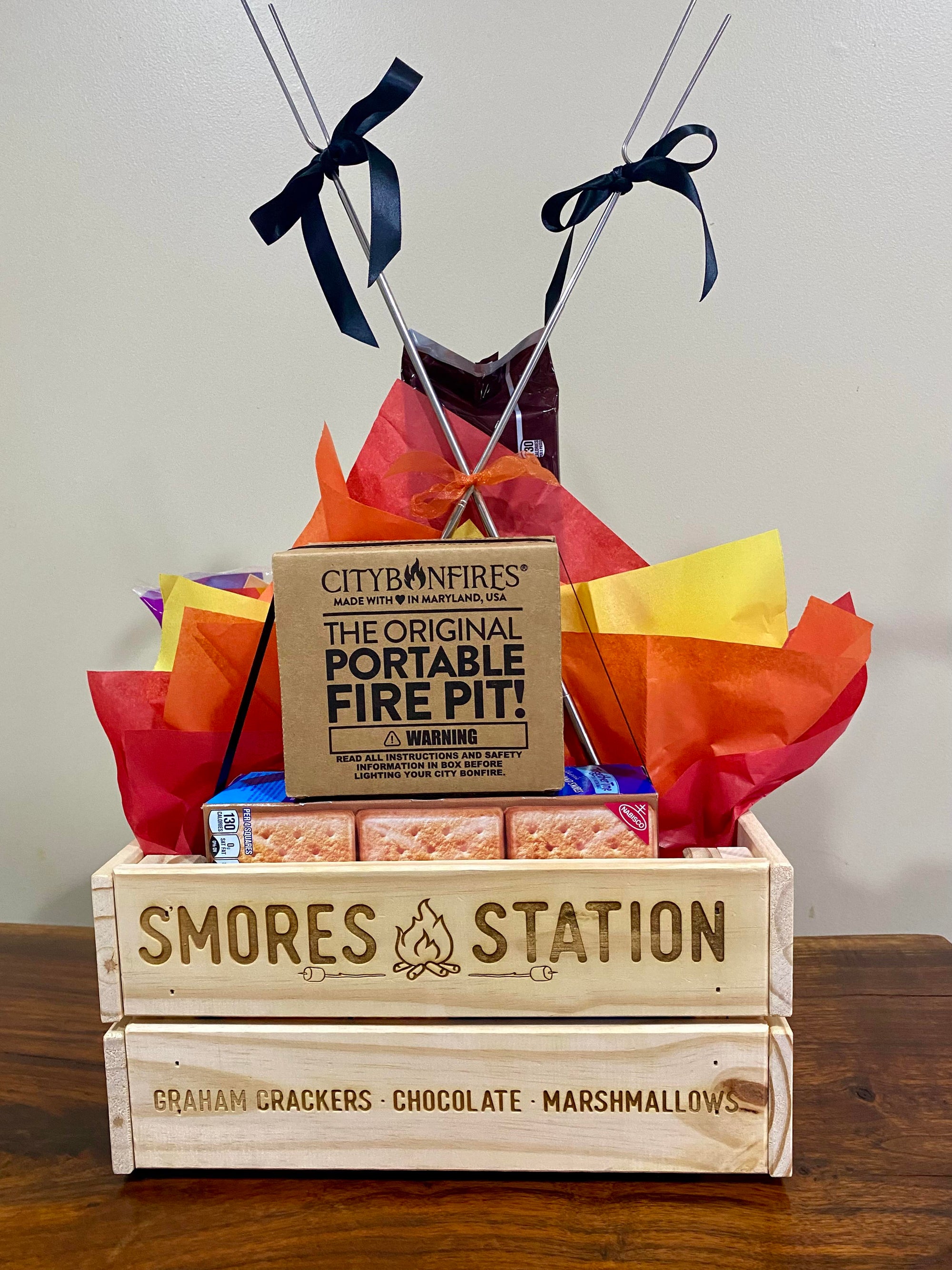 Smore's Laser Engraved Crate Set