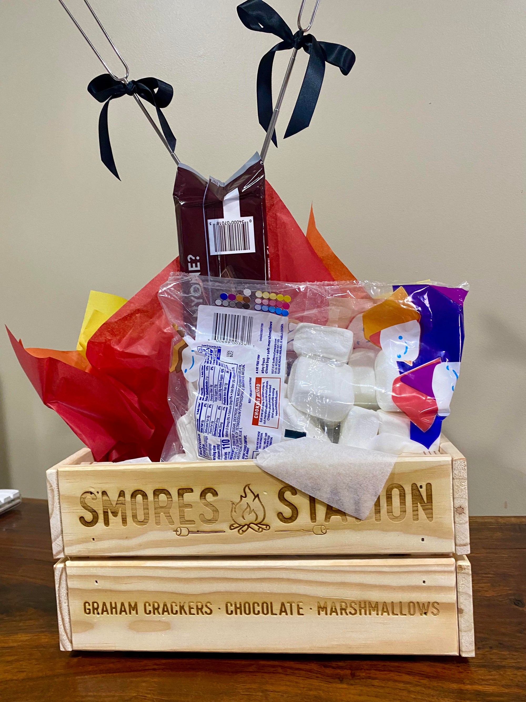 Smore's Laser Engraved Crate Set