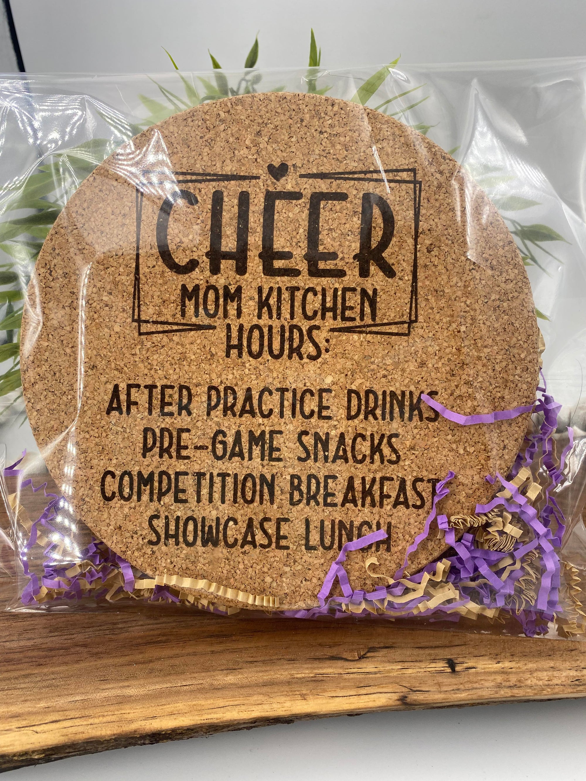 Cheer Mom Cork Trivet