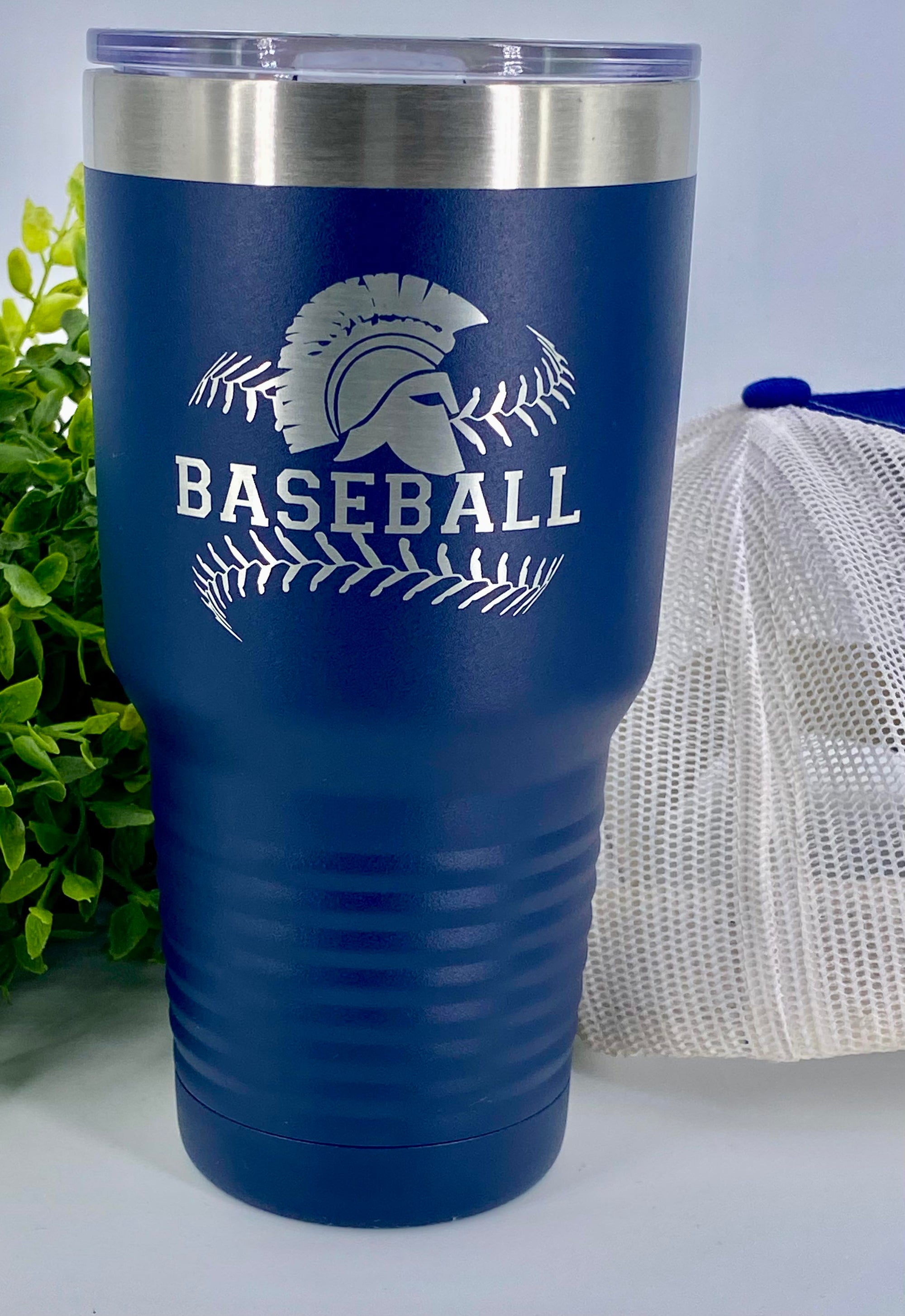 30oz Battle Baseball:  Spartan Full Stitching